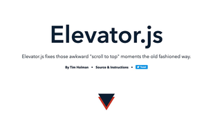 Elevator.js: Scroll top library